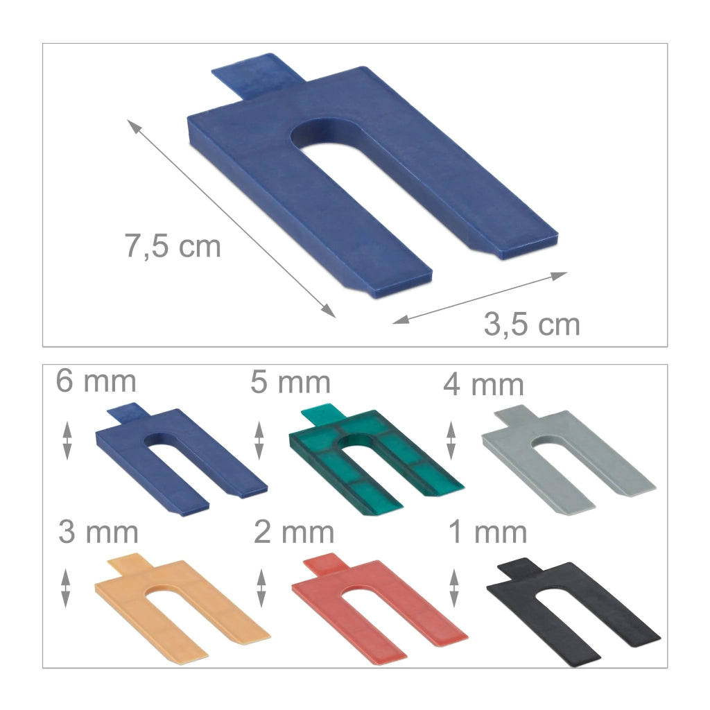 Set di 288 spessori in plastica per montaggio di finestre e porte da 1 a 6 mm in PP nero 13_0014413
