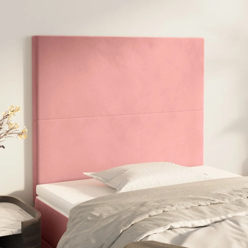 Testiera | Testata Rosa 90x5x118/128 cm Velluto