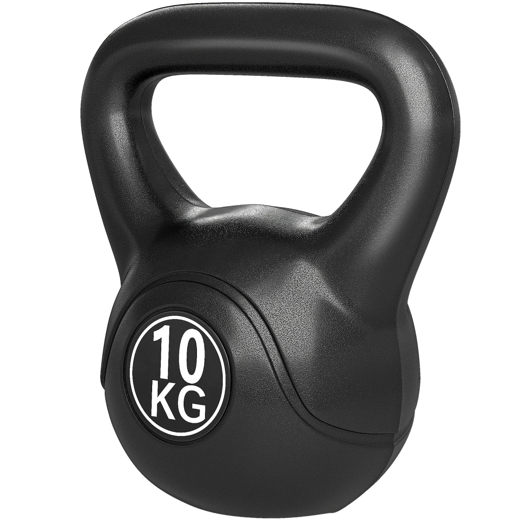 Kettlebell da 10 kg per Allenamento ¨C zephmum ¨C Nero 25x19x28 cm