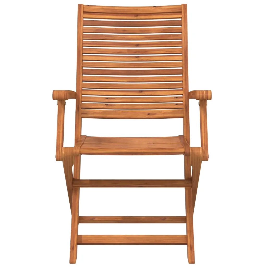 Sedie Pieghevoli con Braccioli 2pz Massello Acacia 367698