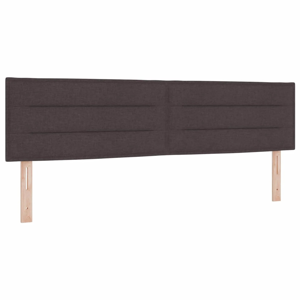 Letto con Box Spring, Materasso e LED Marrone Scuro Tessuto 3451997
