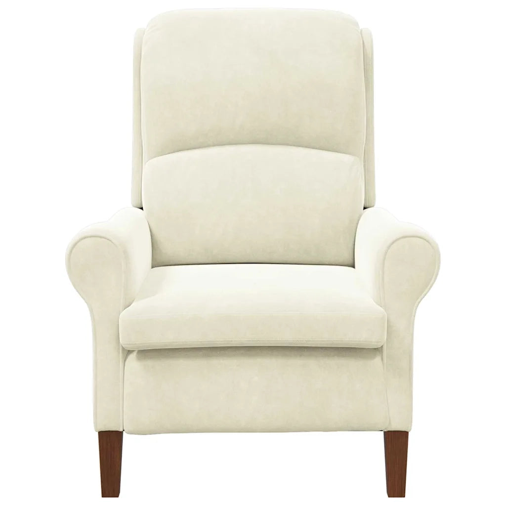 poltrona Crema 76 x 94 x 102 cm Velluto