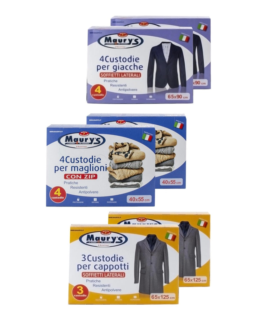MAURY'S SET 6 CONFEZIONI DI CUSTODIE PER INDUMENTI