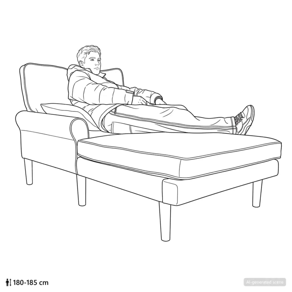 Chaise longue Grigio Chiaro Tessuto 42048081