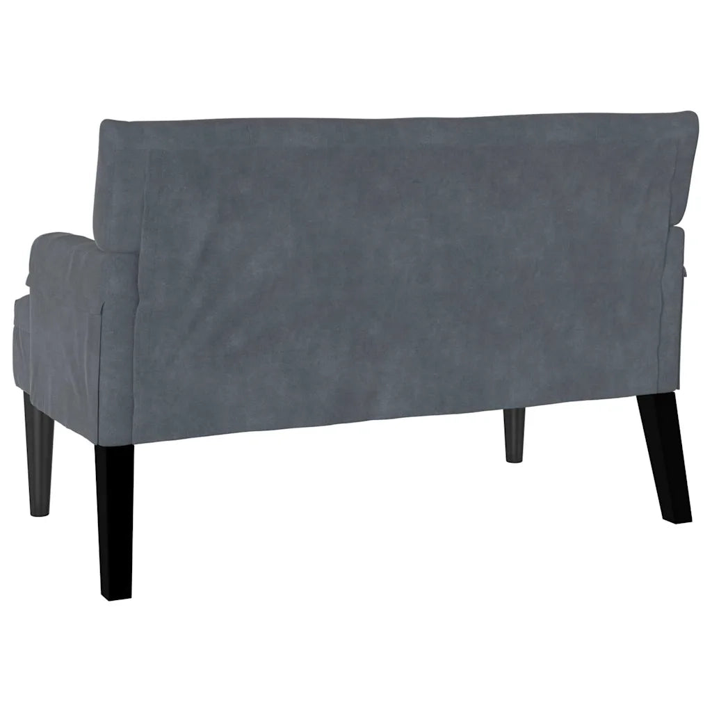 Panca Chesterfield Grigio scuro 112 x 65,5 x 75 cm Velluto