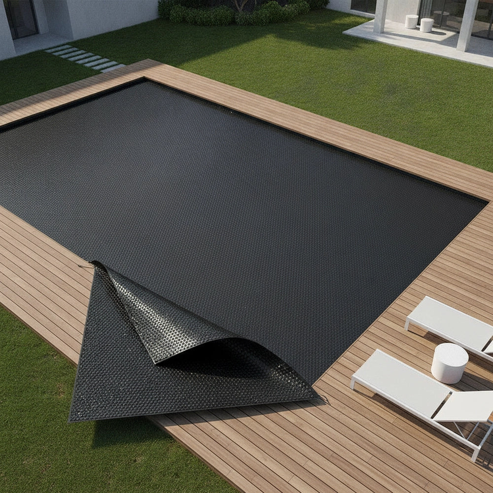 Pool Cover Black 732x366 Cm PE