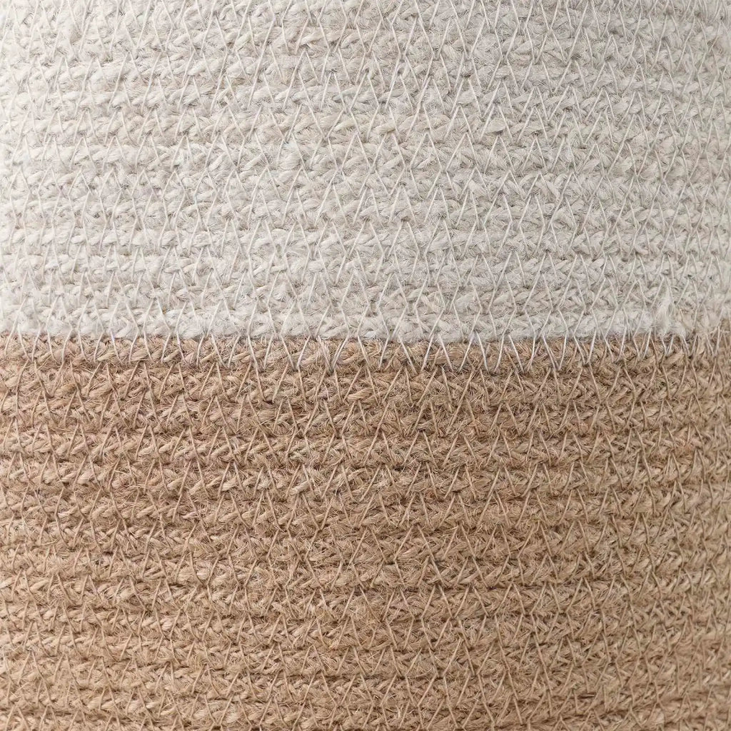 Set di Vasi per Piante 2 pz Naturale e Bianco Ø 28 x 28 cm 42012247
