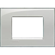 Placca quadra Bticino 3 moduli grigio ghiaccio