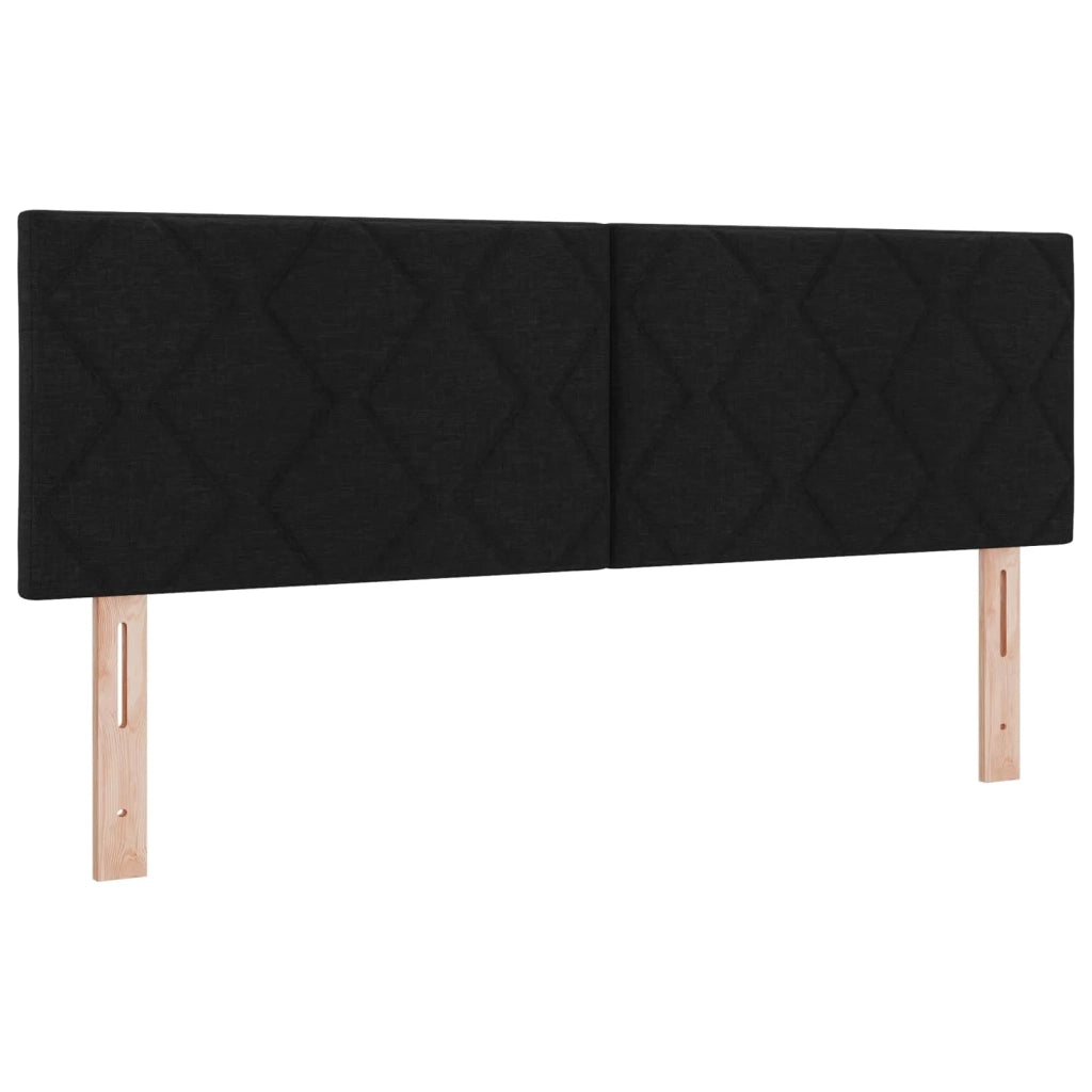 Letto box spring con materasso Nero 160 x 200 cm Tessuto 3452466
