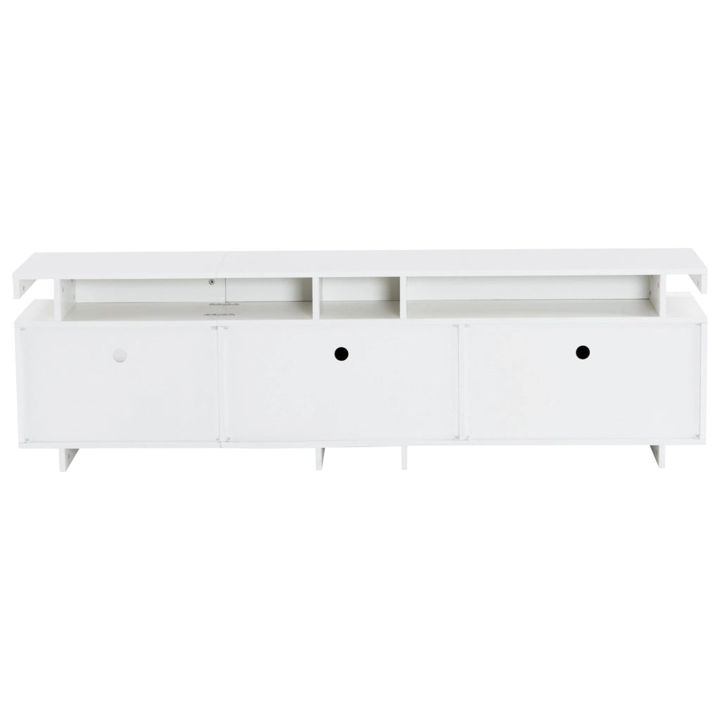 Mobile TV bianco lucido 170 cm con illuminazione LED
