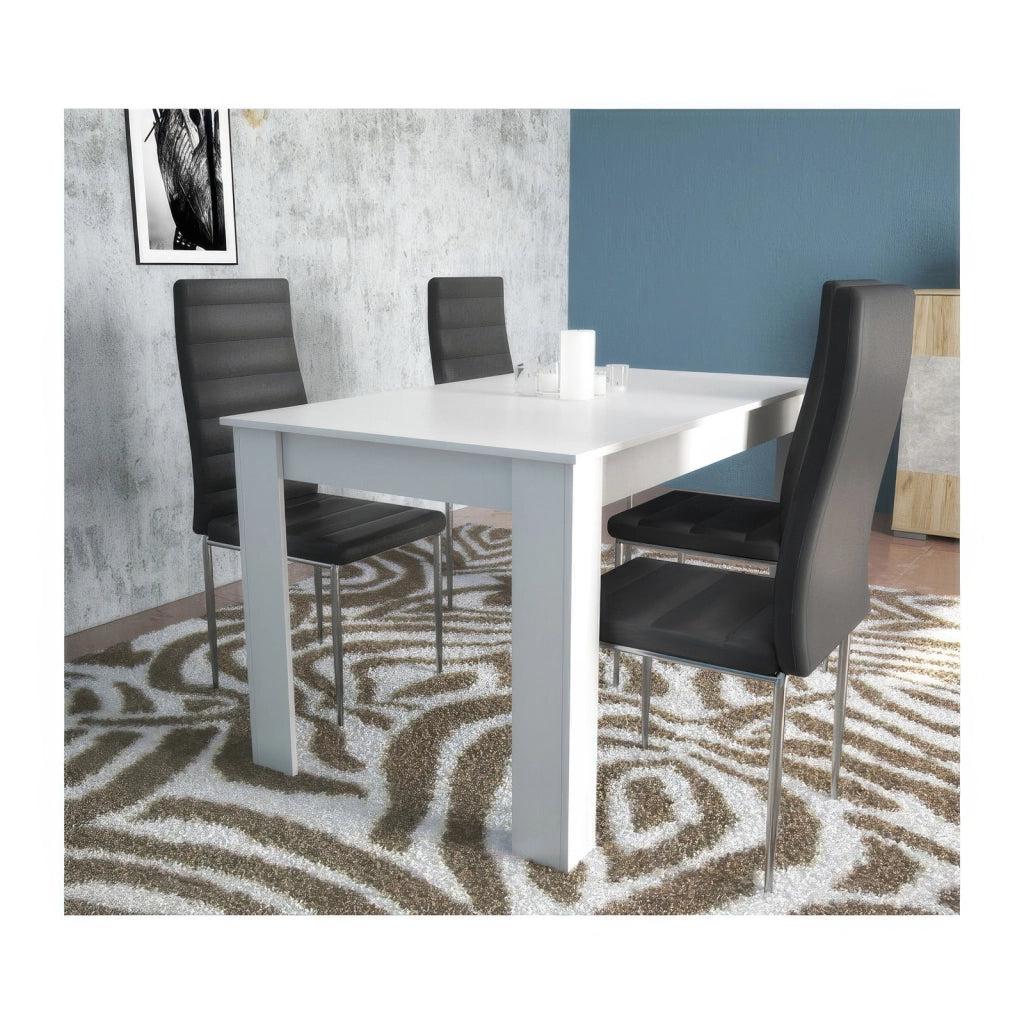 Tavolo Fisso Bianco 138 x 80 x h 75 cm in Kit Kitwood con Pannelli da 15 mm
