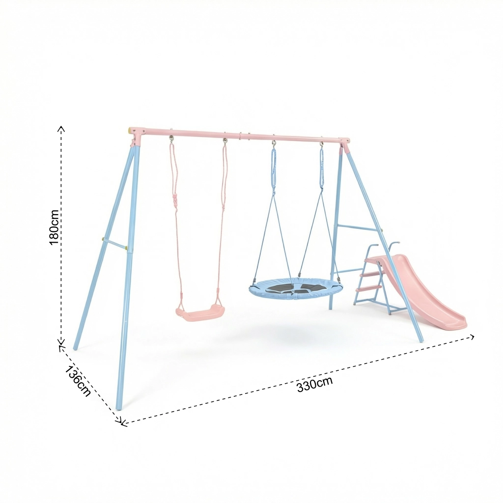 Set Altalena Doppia con Scivolo