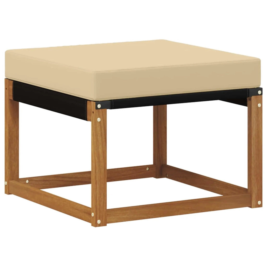 Set di divani da esterno con cuscino 7 pcs Naturale e Beige 3368856