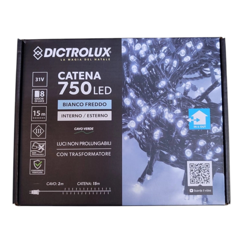 LUCI LED BIANCO GHIACCIO EST.750LED