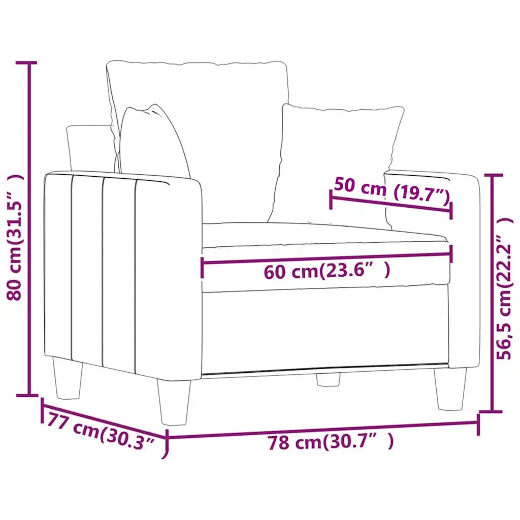 Fauteuil Rouge bordeaux 60 cm Tissu