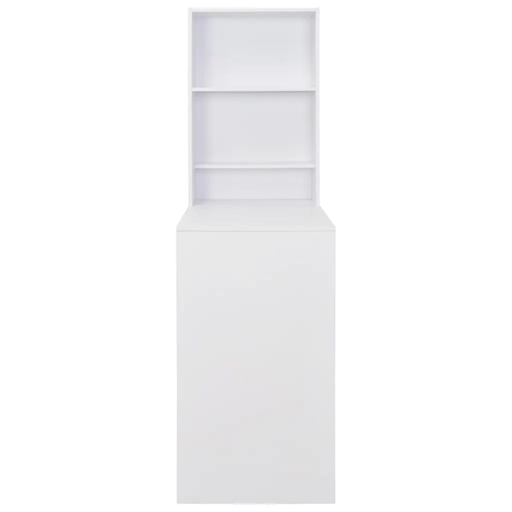 Table de bar avec armoire Blanc 115x59x200 cm