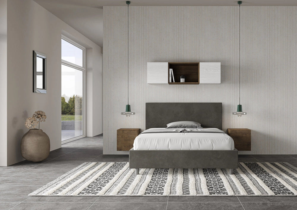 Letto Matrimoniale Extra Large 200x210 cm Senza Rete Adele Grigio