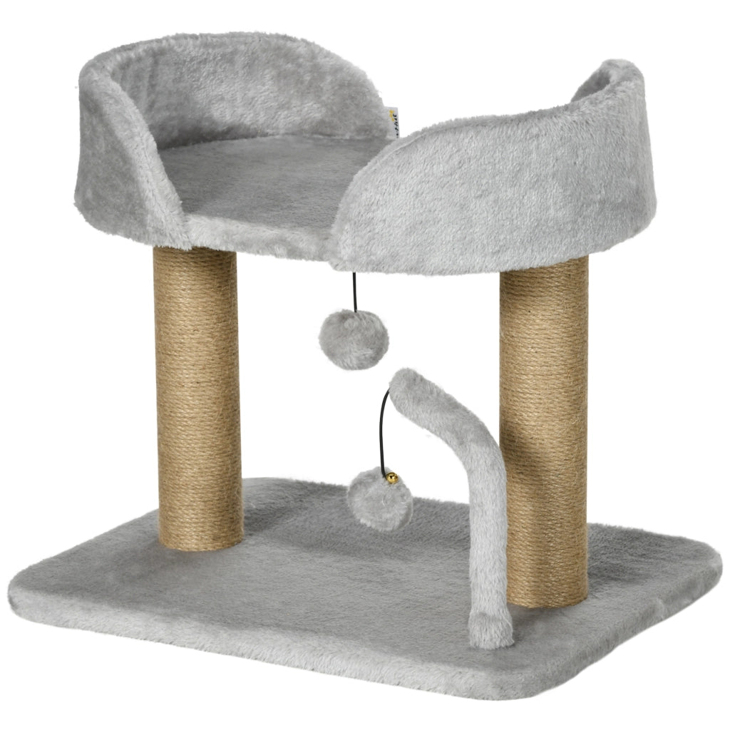 Albero tiragraffi per gatti con piattaforma ¨C Xylo ¨C Grigio 42 cm