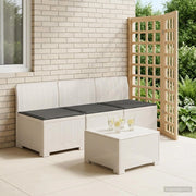 Divano da giardino 3 posti con cuscini in look rattan 3 posto 8011969
