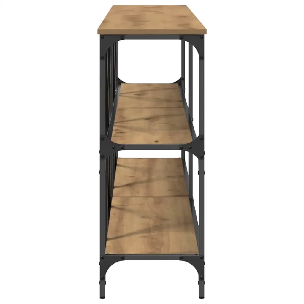 Table console Chêne artisan 200 x 30 x 75 cm Bois d'ingénierie