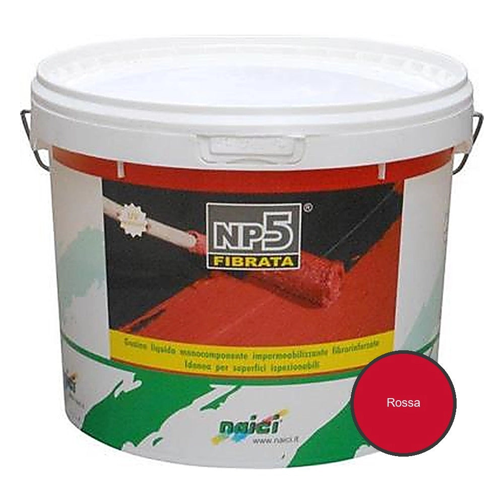 Guaina liquida fibrorinforzata naici per terrazzi e coperture *** formato 20 kg, colore- rossa, confezione 1