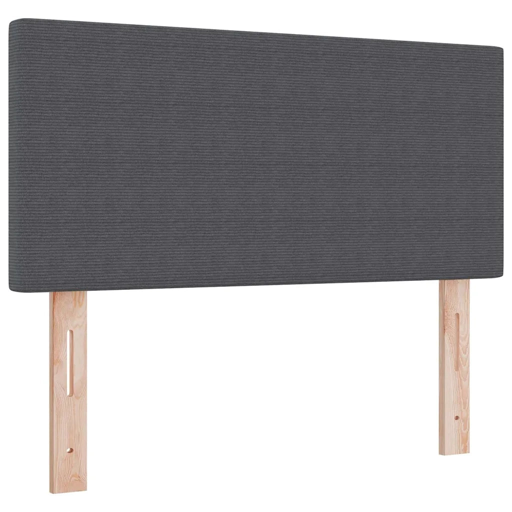 Testiera | Testata Grigio scuro 80 cm Tessuto in Cords