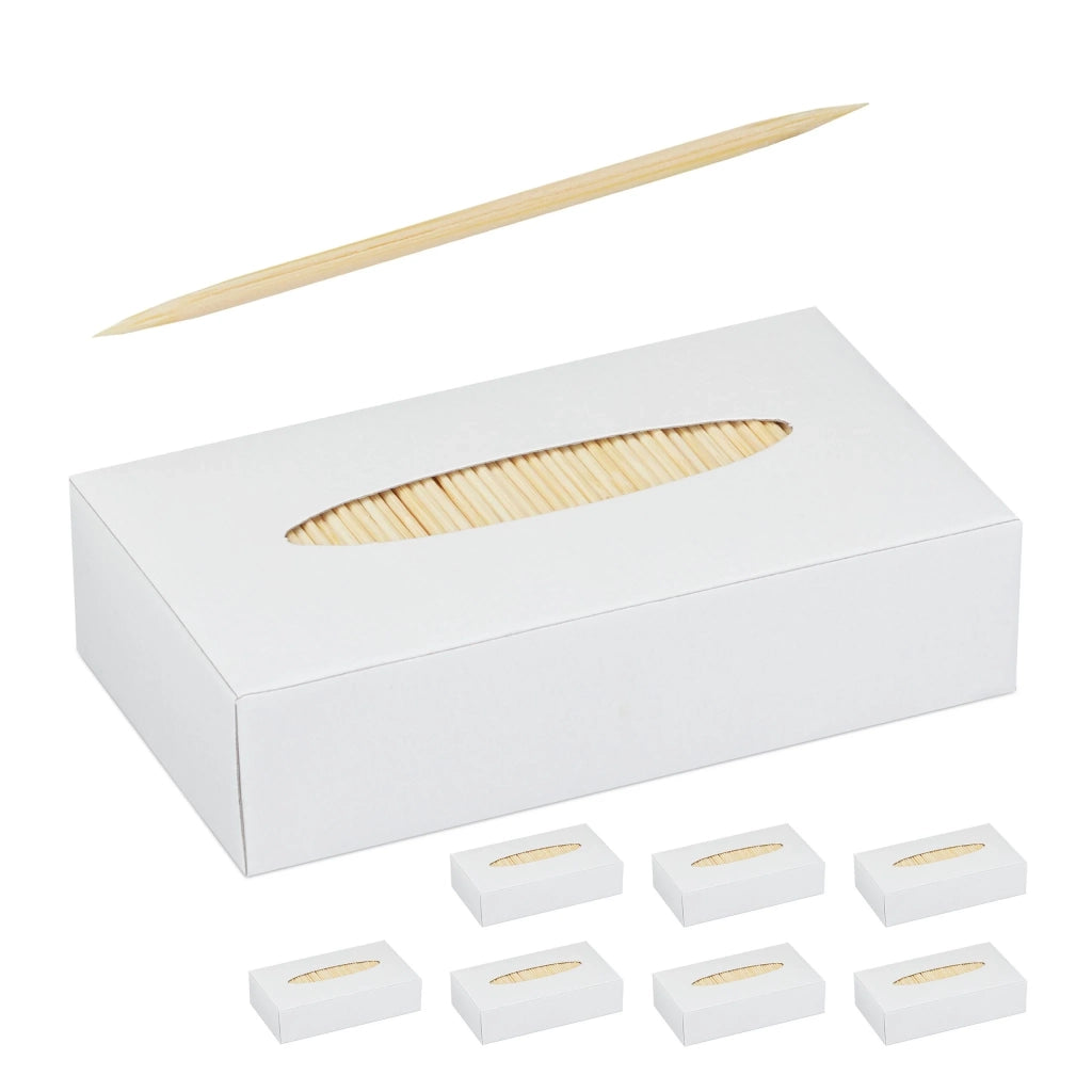 Set di 8000 stecchini in legno naturale pratici per antipasti e igiene orale 13_0014661