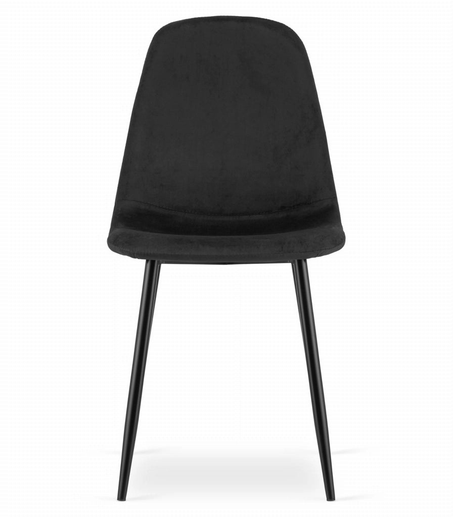 Sedia VALORA COMO - Velluto nero ergonomico x 2