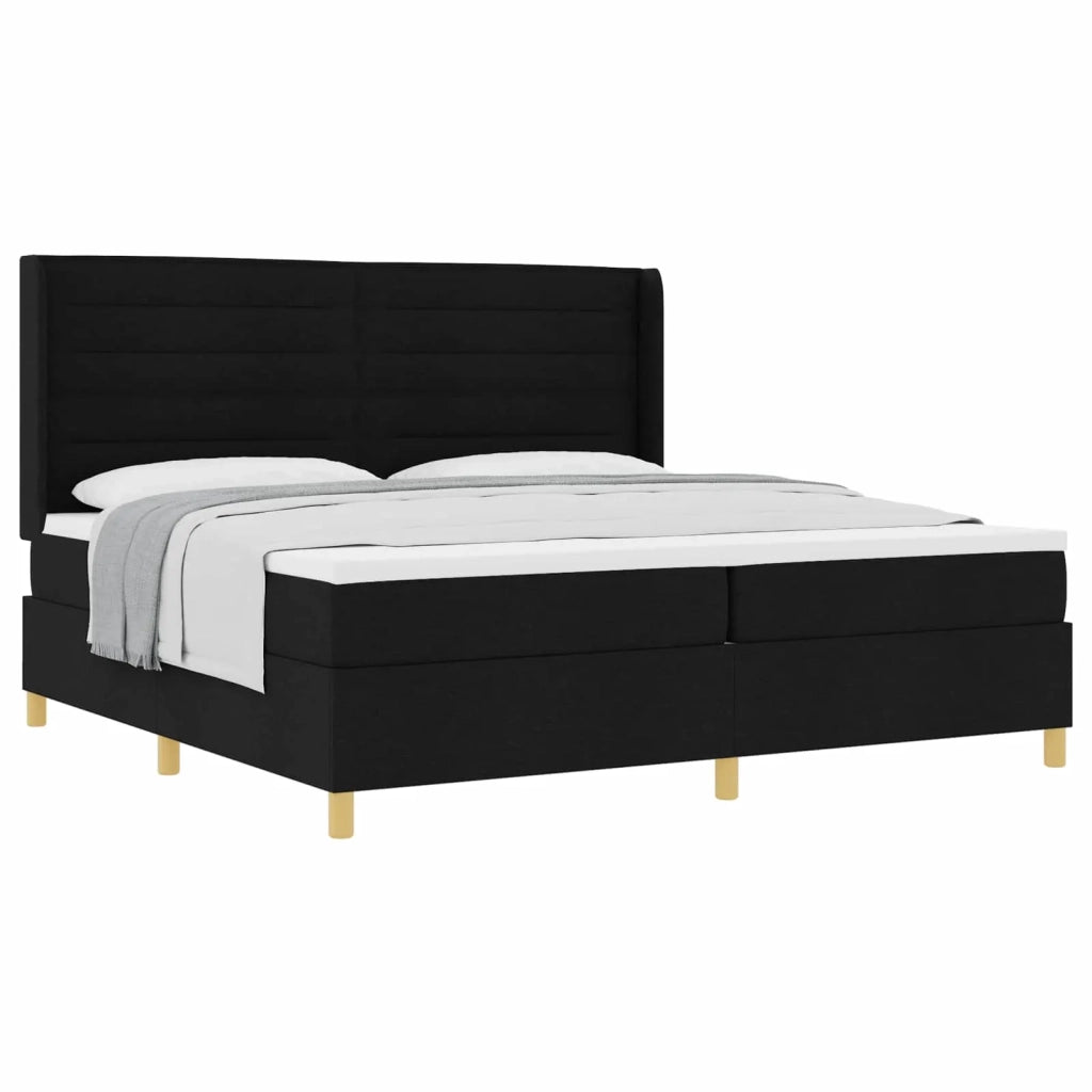 Letto a molle con materasso Nero 200 x 200 cm Tessuto 3341793