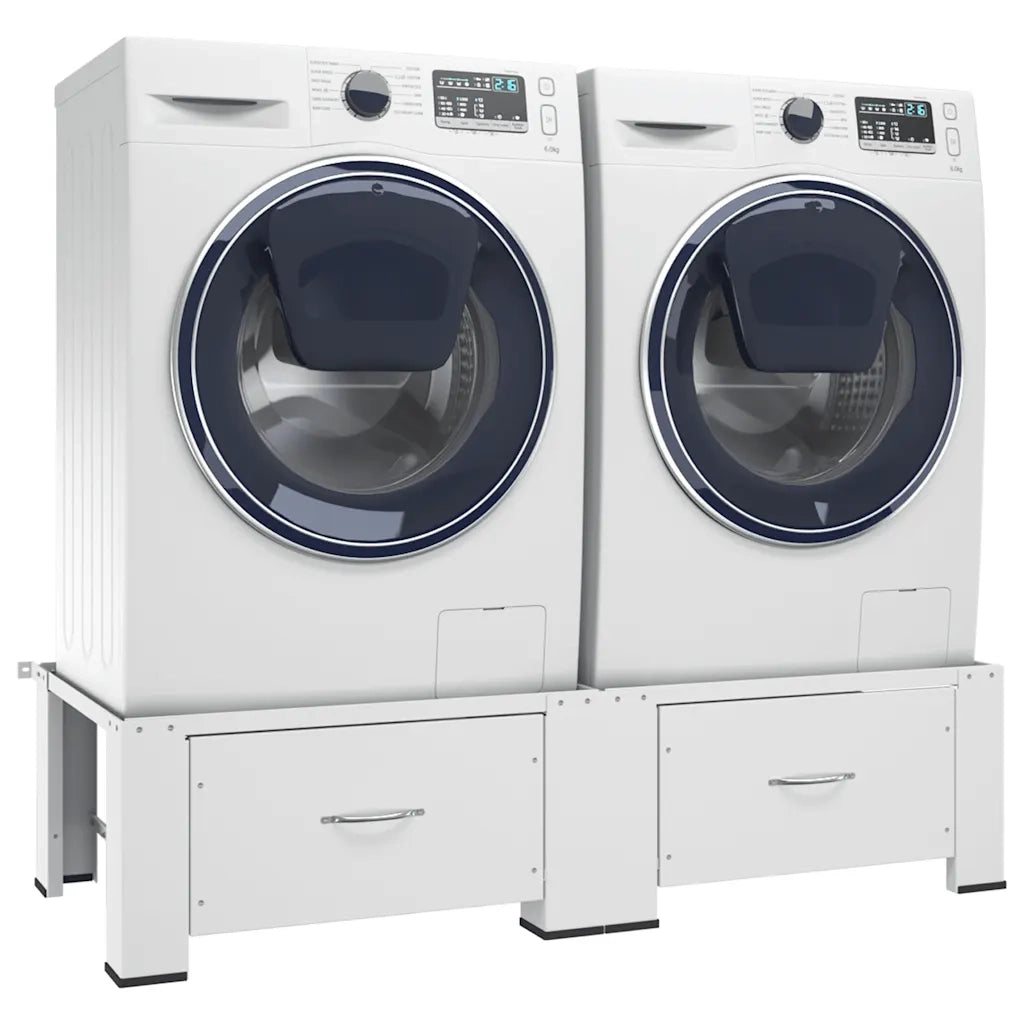 Supporto Doppio Lavatrice e Asciugatrice con Cassetti Bianco 51195