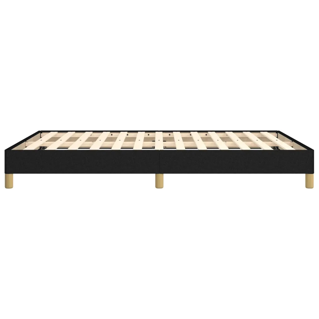 Letto matrimoniale | Letto per adulti | Giroletto senza Materasso Nero 160x200 cm in Tessuto
