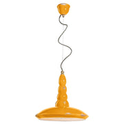 Lampadario Vintage Vague Vintage Ferro E Ceramica Giallo 1 Luce E27 40Cm