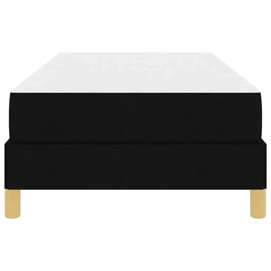 Letto a molle con materasso Nero 80 x 200 cm Tessuto