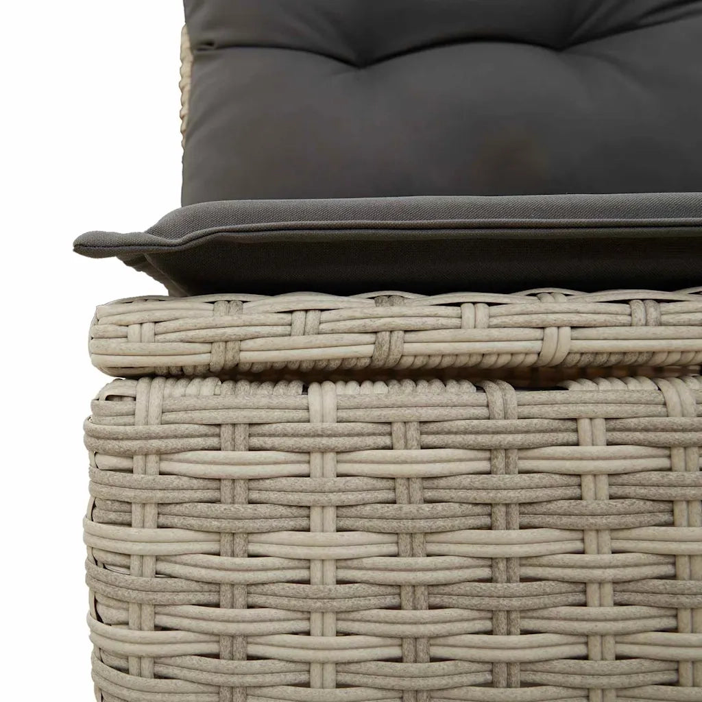 Set Divano da Giardino 5 pcs Grigio chiaro e grigio scuro