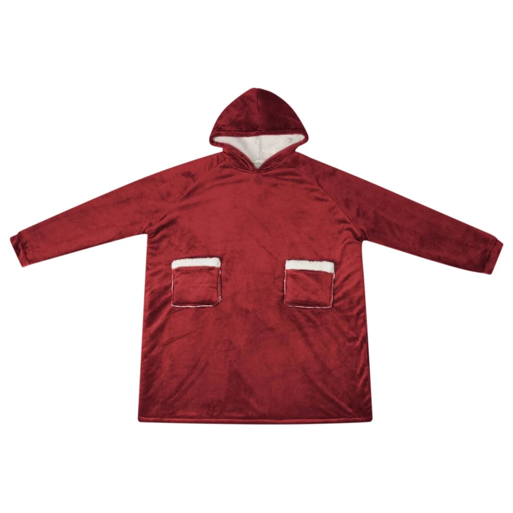 Felpa coperta Rosso Bordeaux L Pile e Flanella CFW4944256