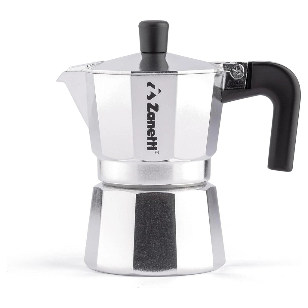 Moka Zanetti Mama 3 Tazze Alluminio Nero Antigoccia