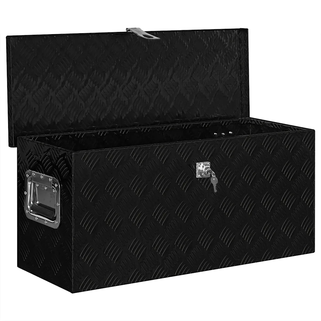 Cassetta in Alluminio 80x30x35 cm Nera 146442