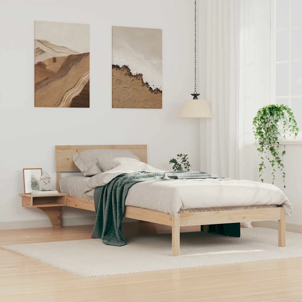 Letto singolo | Letto per adulti | Struttura del letto Marrone 100 x 200 cm Pino massello