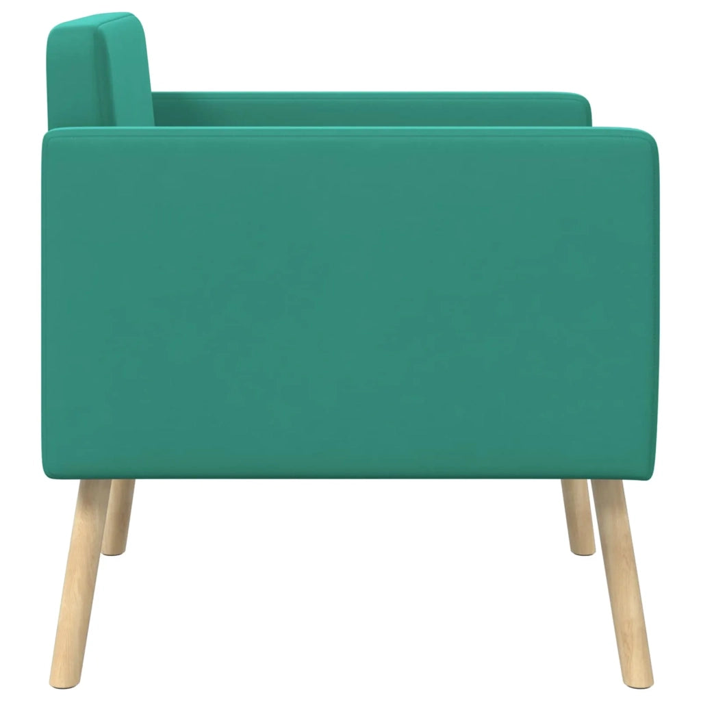 Poltrona decorativa Turchese Velluto 42044805