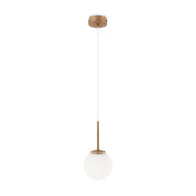 Lampadario Minimal Basic Form Piccolo In Metallo Oro 1 Luce E Diffusore Bianco