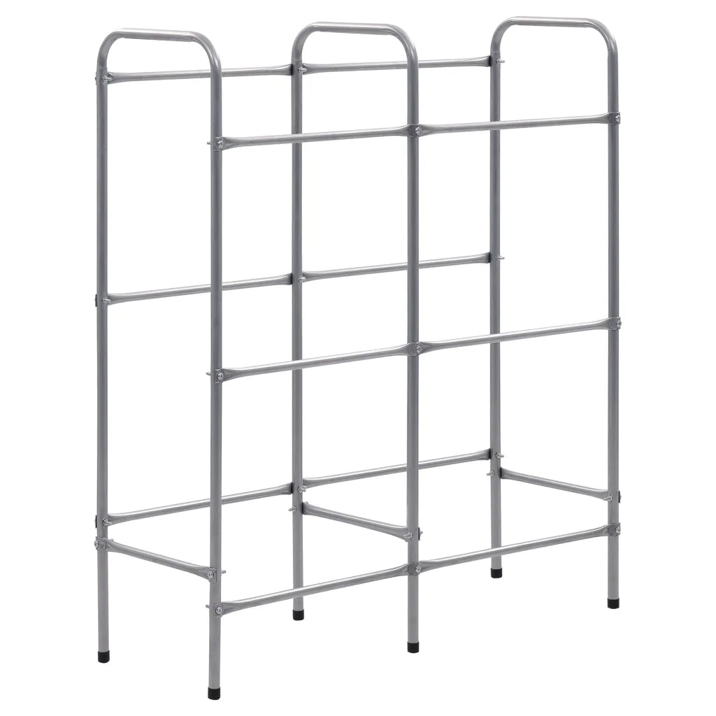 Supporto con Ripiani per 6 Casse Argento 96x33x116 cm Acciaio 285213