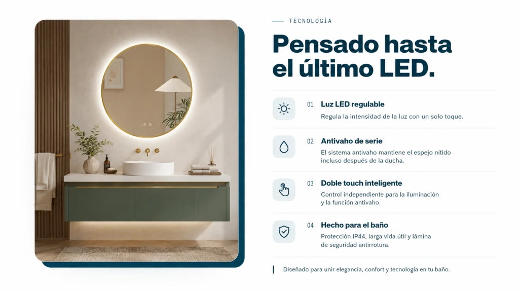 Specchio LED Line 60x70 cm vetro