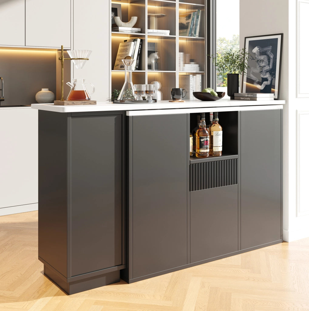 Barra cucina 210 cm nera – rotazione 360°, senza materasso