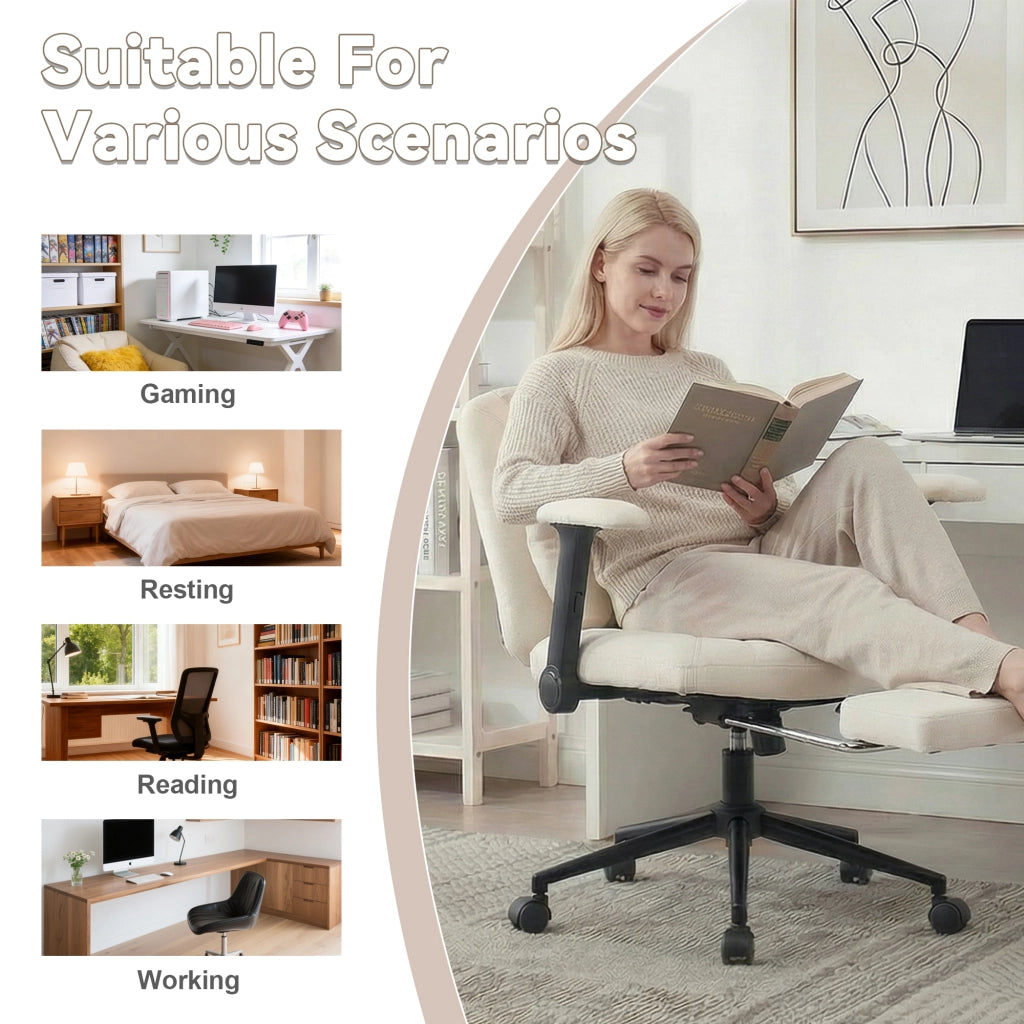 Sedia da ufficio con poggiapiedi ¨C Xylo ¨C Beige