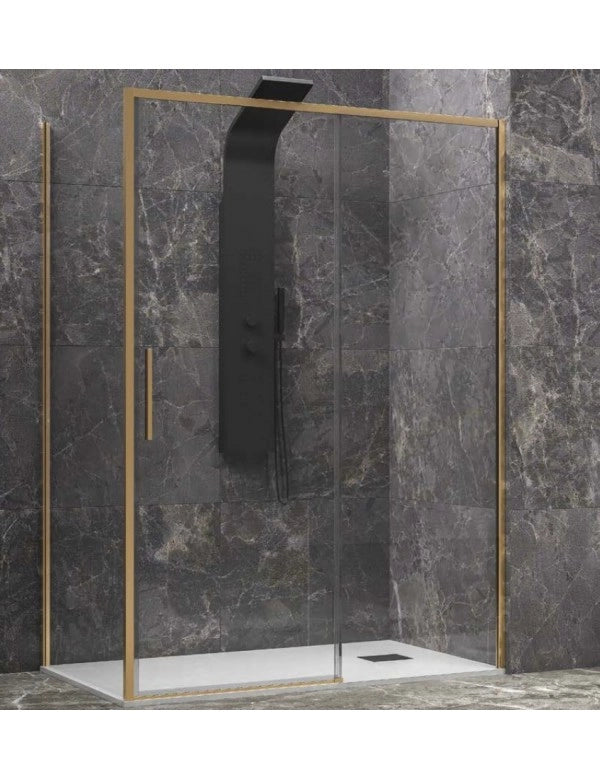 Box doccia LEA 400 100x75 x200 cm profilo oro