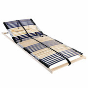 Base a doghe Marrone 80 x 190 cm Legno massello di faggio 42015257