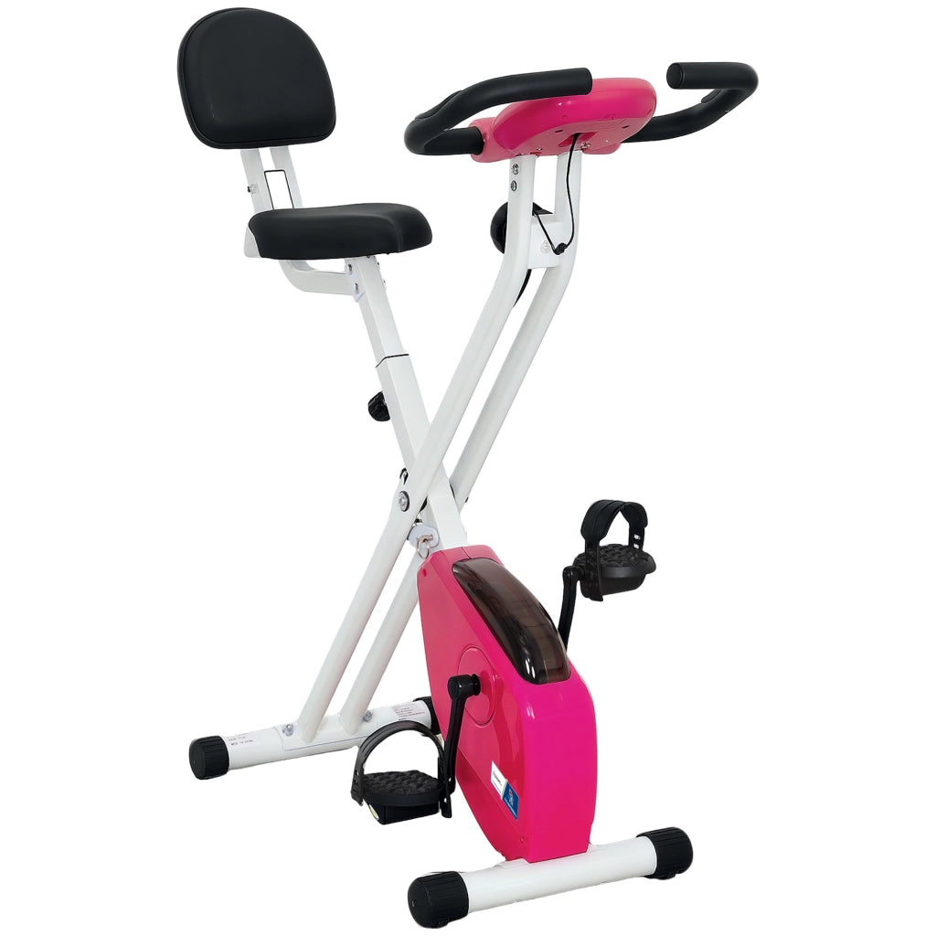 Bicicletta da camera pieghevole ¨C Minimal ¨C 8 livelli resistenza, sella regolabile, rosa