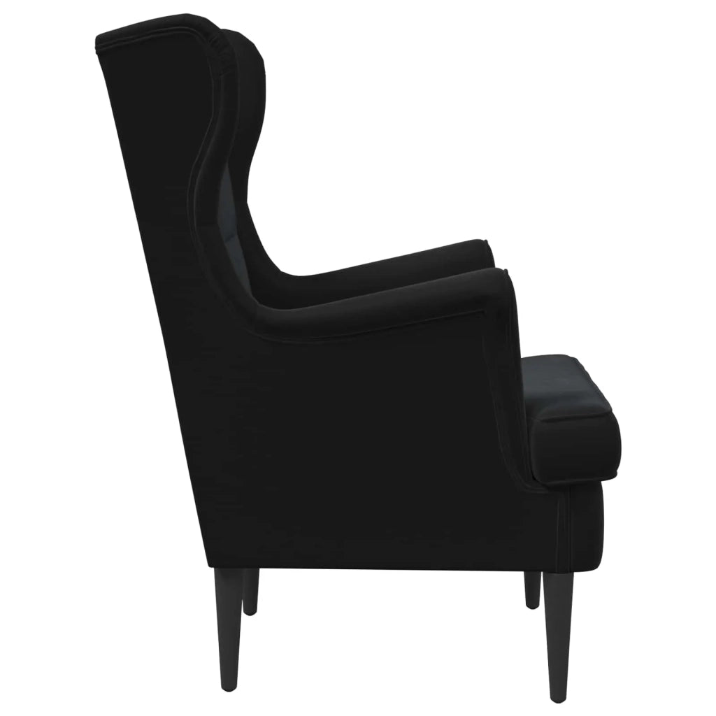 Poltrona | Sedia Relax Nero Velluto