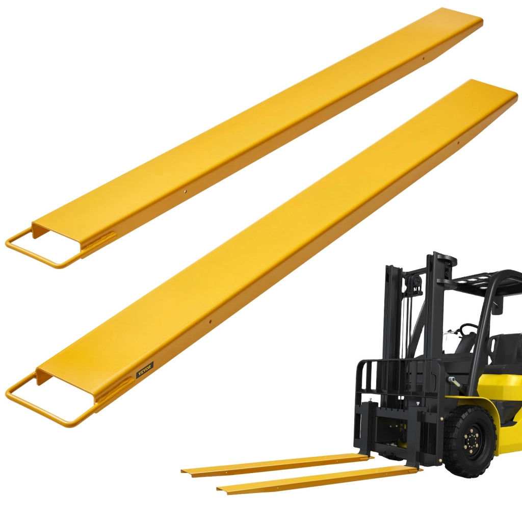 Coppia forche per pallet HX-3 in acciaio al carbonio, lunghezza 1820 mm, compatibili 127 mm, per trattori e minipala, robuste e facili da montare