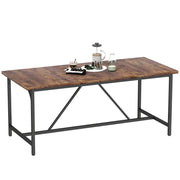 Tavolo da Pranzo Rettangolare Allungabile per 6-8 Persone ¨C Minimal ¨C Legno Massello Effetto Rovere Antracite 180x80x75,5 cm